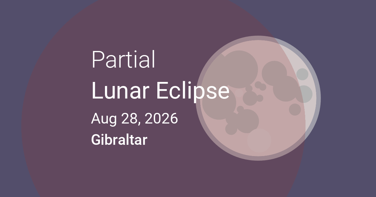 Partial Lunar Eclipse August 2026: Gibraltar Viewing Guide